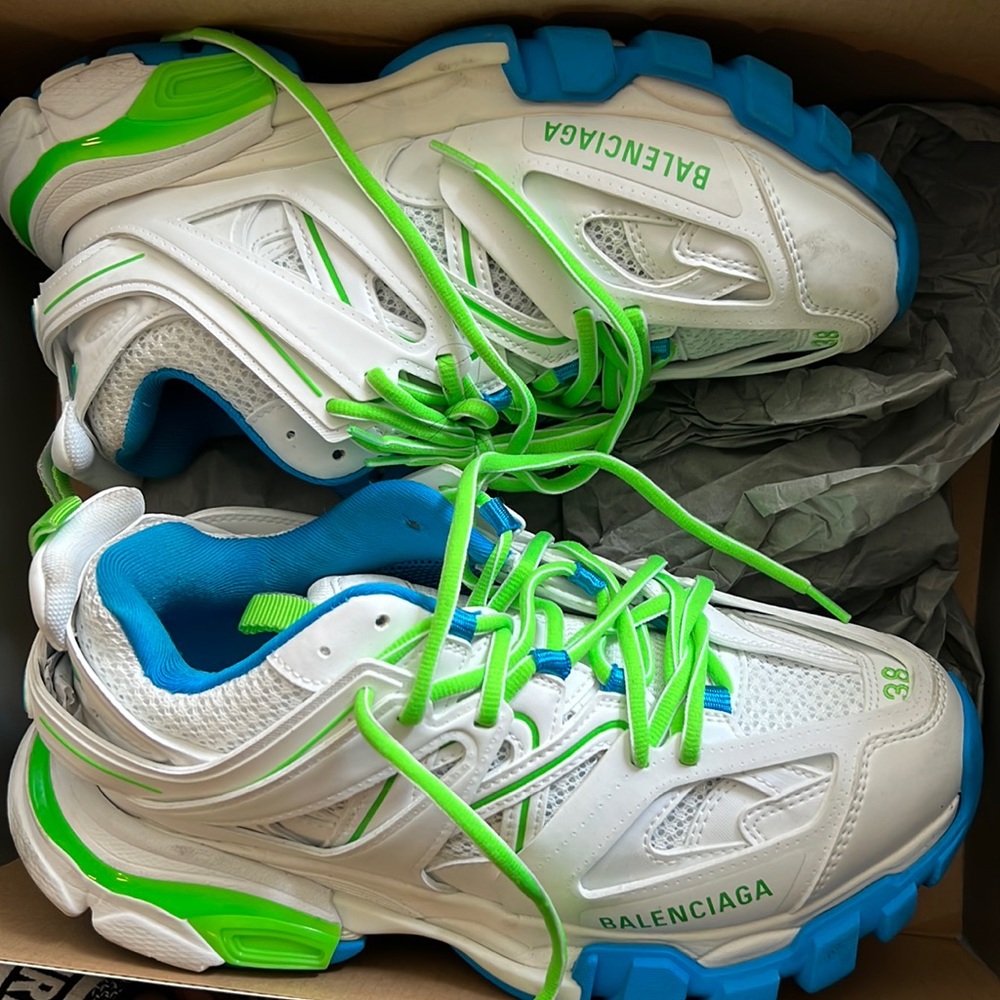 Balenciaga Track White Blue & Green